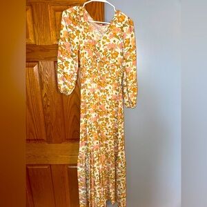 Floral Long Sleeve Dress Pink Lily Boutique - Never Worn